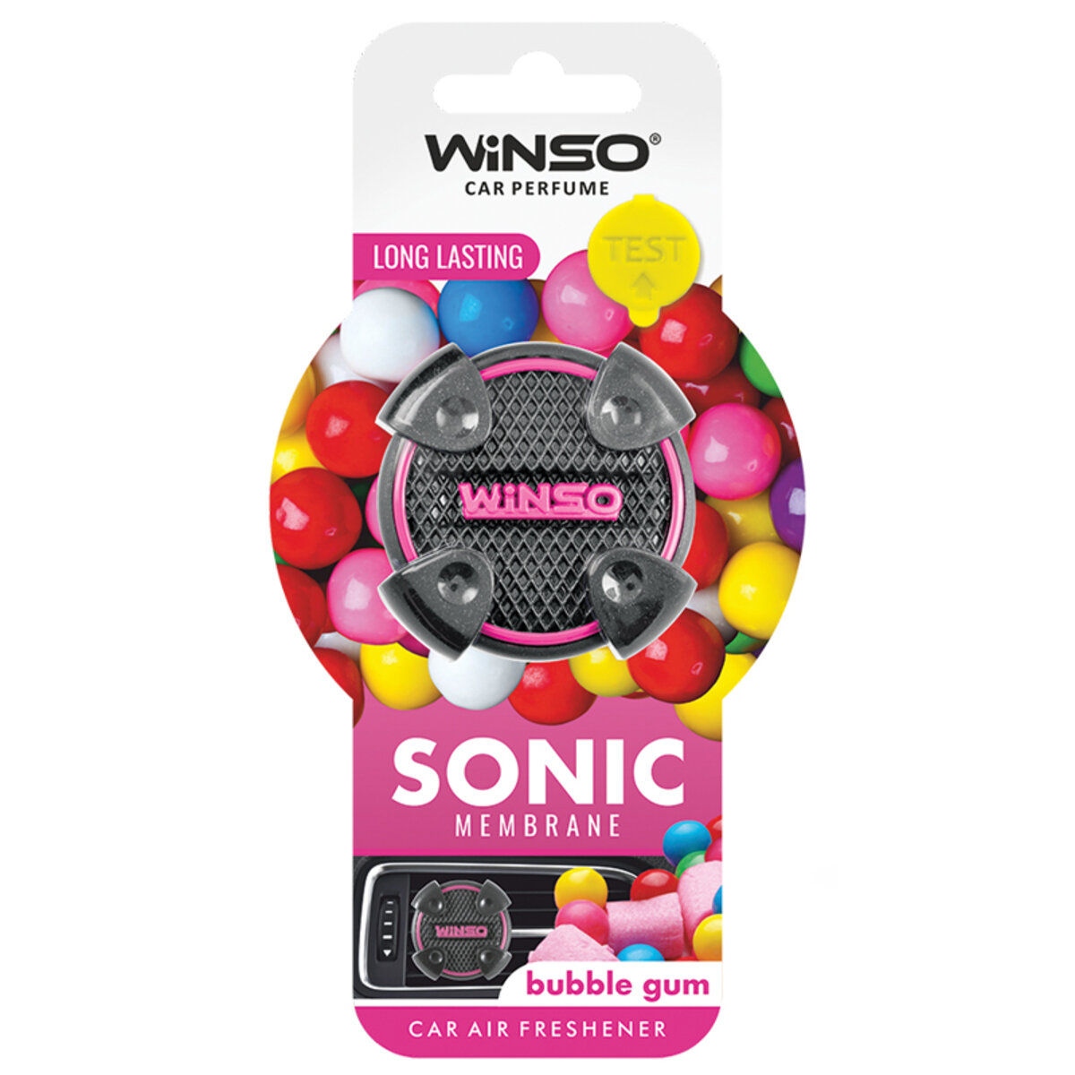 Освіжувач повітря Winso Sonic, мембранний на дефлектор - Bubble Gum (531080) дивитися фото №1