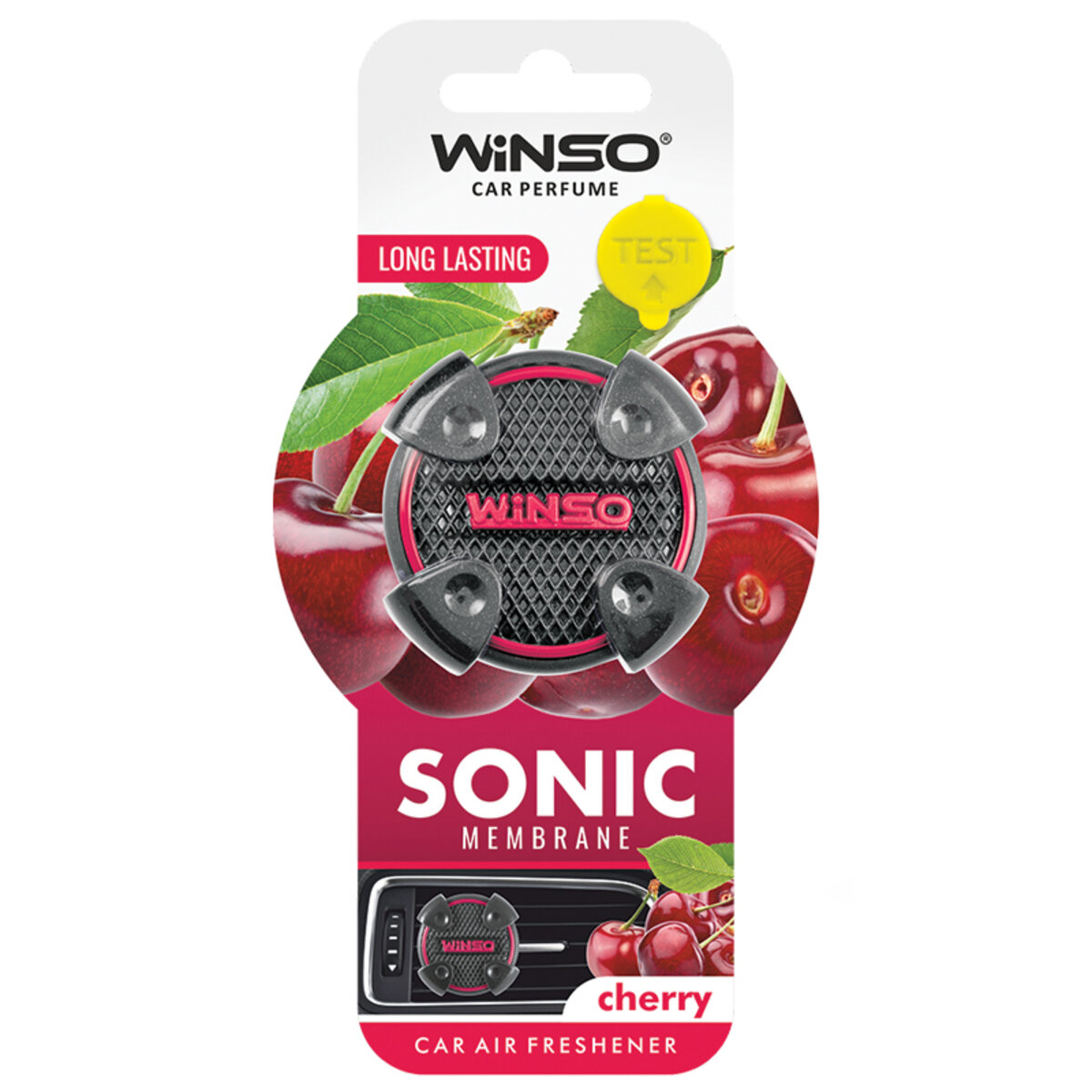 Освіжувач повітря Winso Sonic, мембранний на дефлектор - Cherry (531060) дивитися фото №1