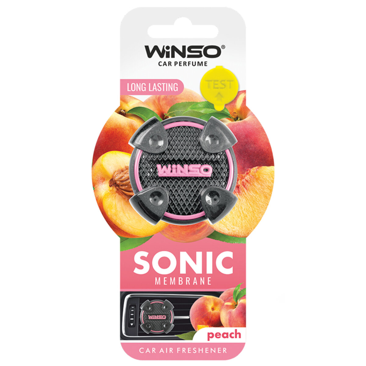 Освіжувач повітря Winso Sonic, мембранний на дефлектор - Peach (533200) дивитися фото №1