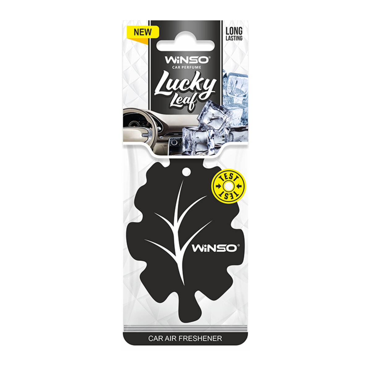 Автомобільний Освіжувач повітря Winso Lucky Leaf, целюлозний ароматизатор, Black Ice  (537870) | Аромат: Парфуми дивитися фото №1