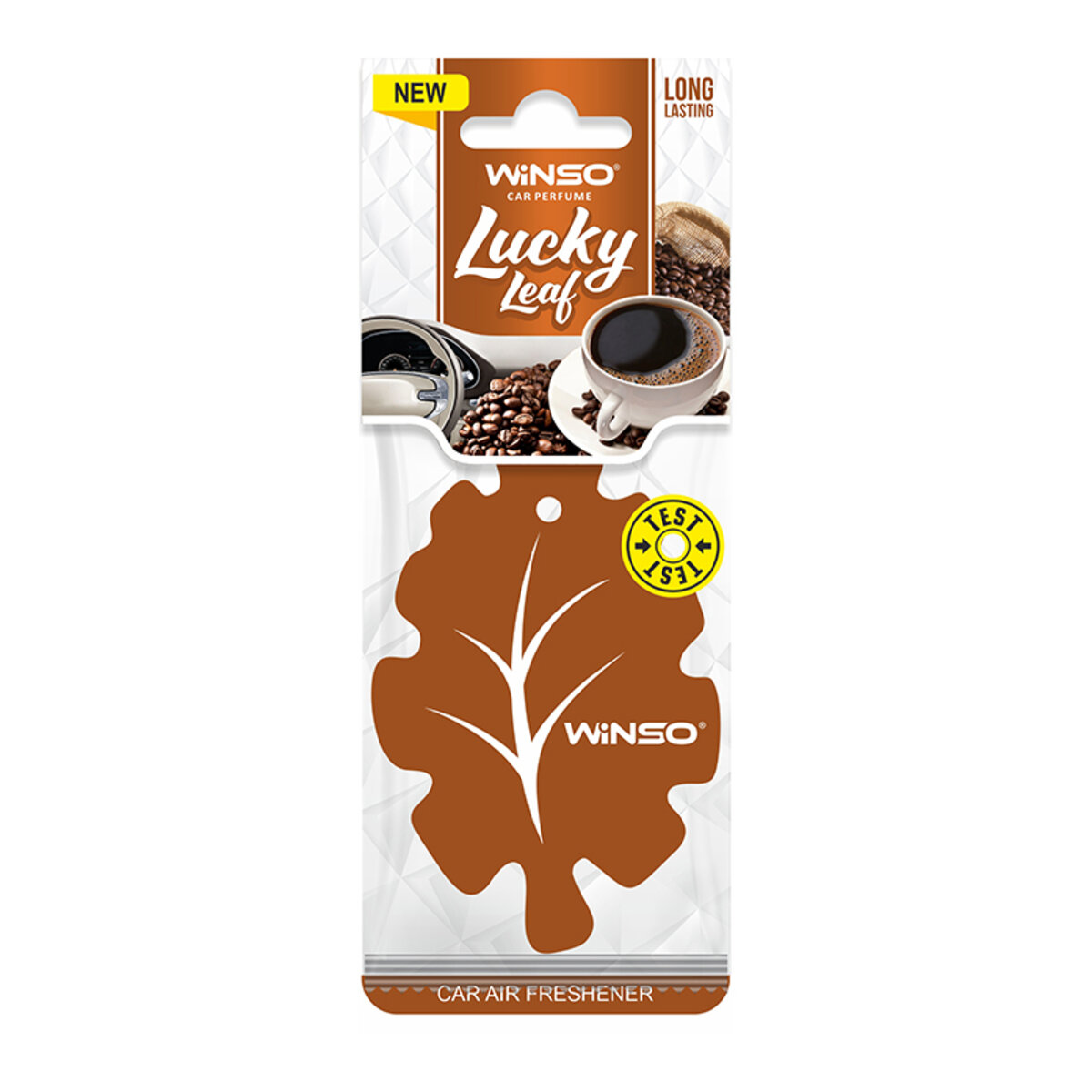 Автомобільний Освіжувач повітря Winso Lucky Leaf, целюлозний ароматизатор, Coffee (537900) | Аромат: Кава дивитися фото №1