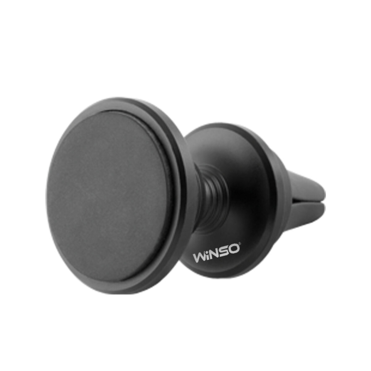 Тримач телефону автомобільний, магнітний на дефлектор з обертальним кулеподібним шарніром (201240) дивитися фото №2