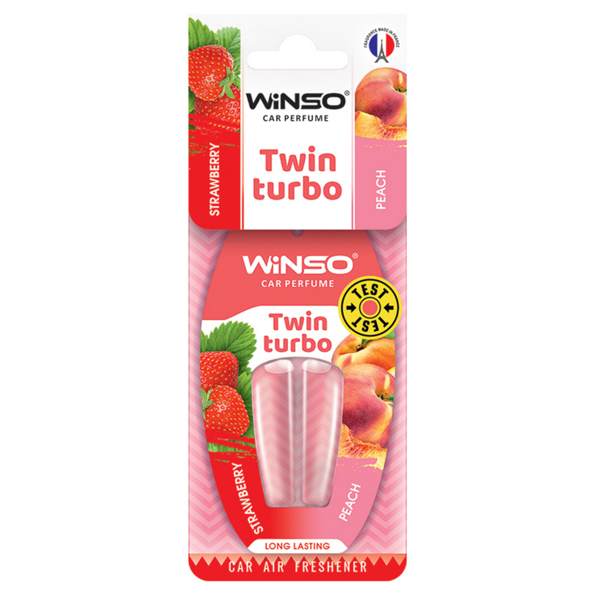 Автомобільний Ароматизатор з подвійною капсулою Winso Twin Turbo - Strawberry & Peach (538780) | Аромат: дивитися фото №1