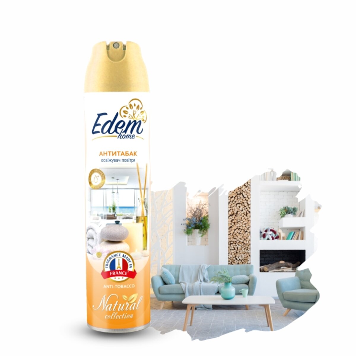 Освіжувач повітря Edem Home Антитабак, 300мл (EH550120) дивитися фото №1