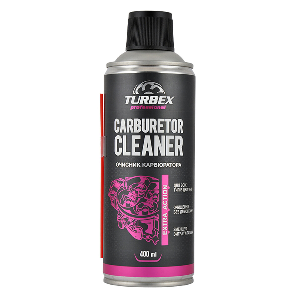 Очисник карбюратора Turbex Carburetor Cleaner, 400мл (TR00068) дивитися фото №1