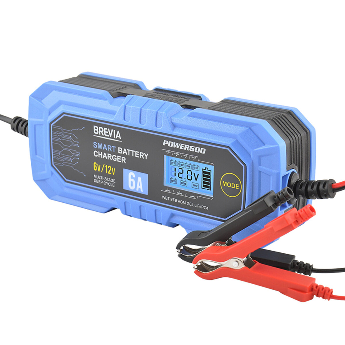 Зарядний пристрій АКБ Brevia Power 600 6V/12V 6A (20600EP) дивитися фото №2