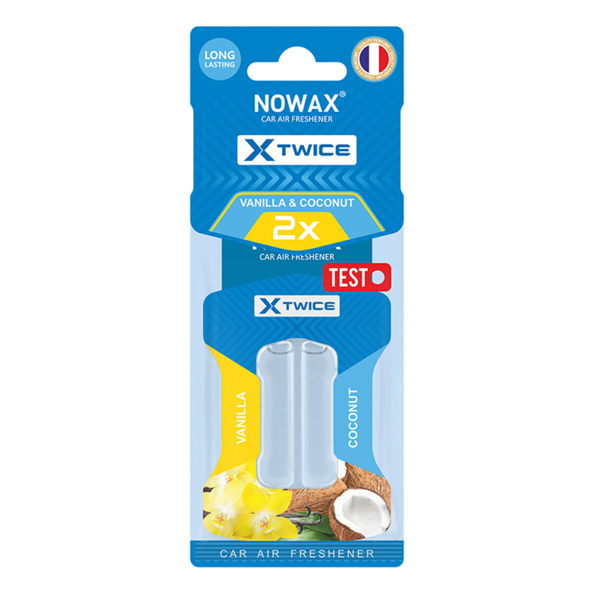 Автомобільний Ароматизатор з подвійною капсулою Nowax X Twice - Vanila & Coconut (NX00157) | Аромат: дивитися фото №1