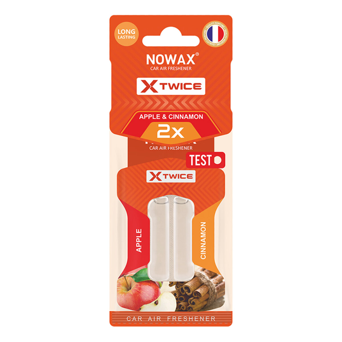 Автомобільний Ароматизатор з подвійною капсулою Nowax X Twice - Apple & Cinnamon (NX00148) | Аромат: дивитися фото №1