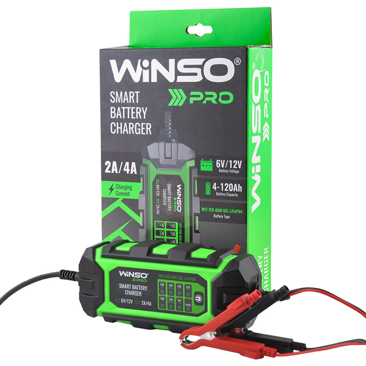 Зарядний пристрій АКБ Winso Pro 6/12V, 4A 8LEDs (139310) дивитися фото №4