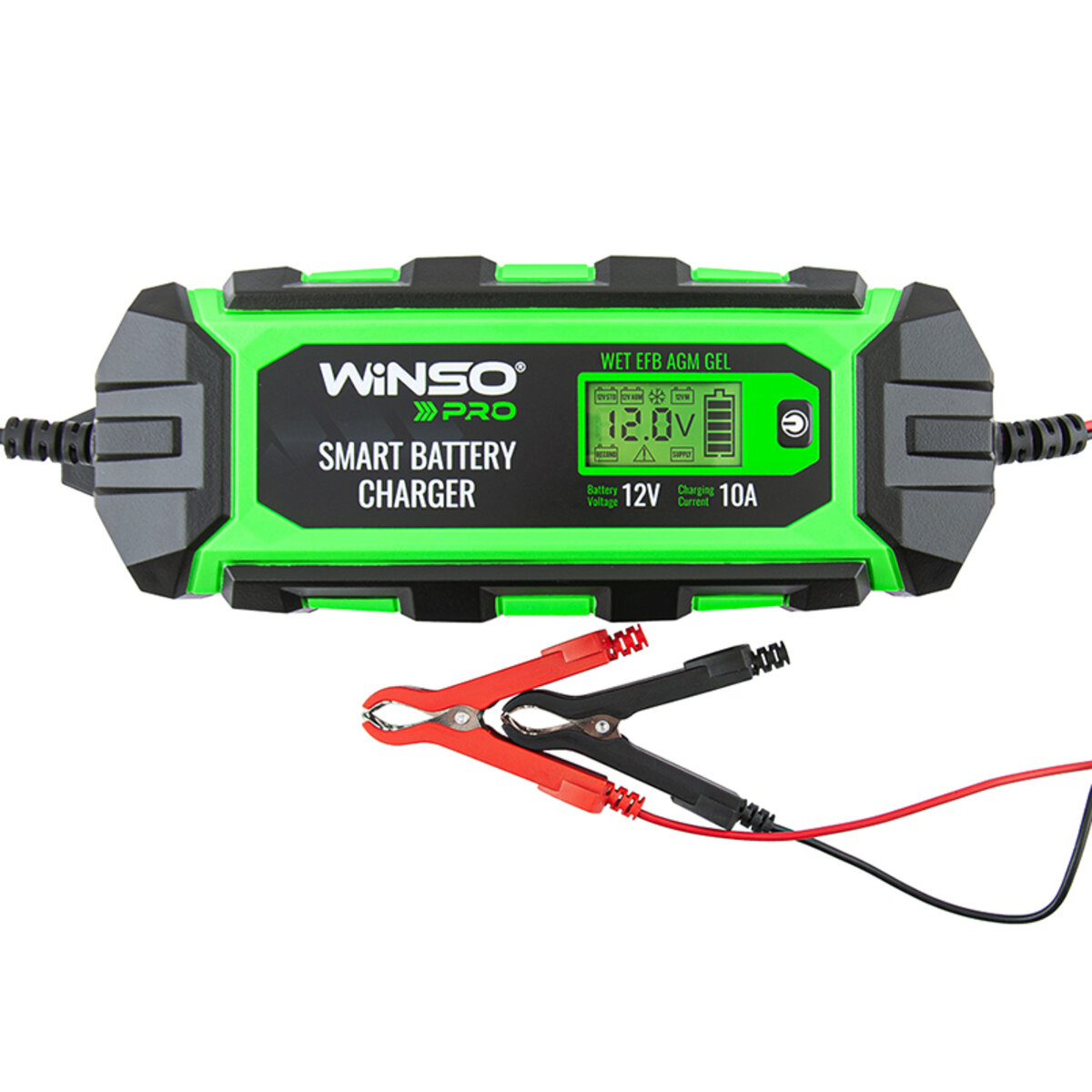 Зарядний пристрій АКБ Winso Pro 12V, 10A LCD (139520) дивитися фото №1