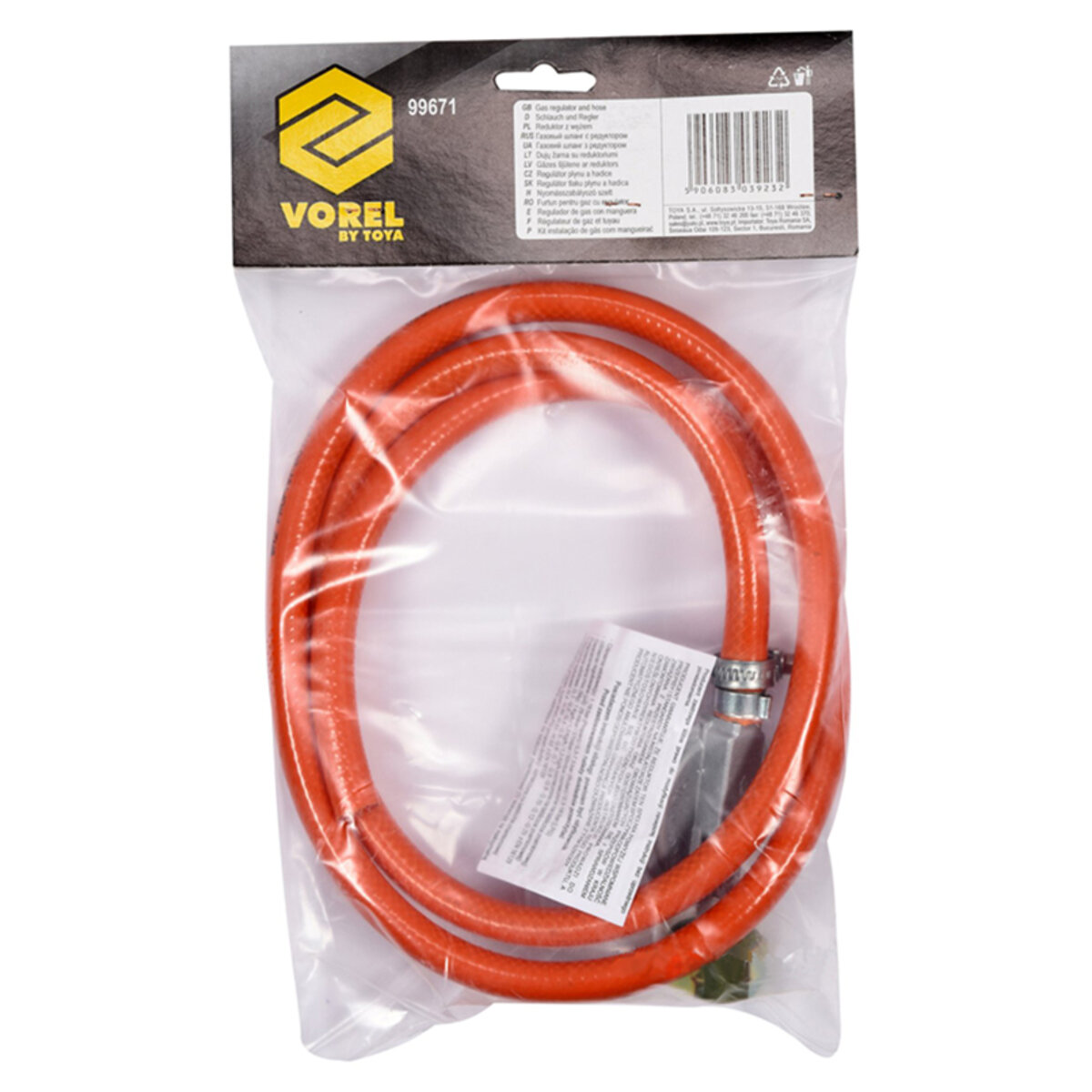 Редуктор з газовим шлангом VOREL 1,5м (99671) дивитися фото №2