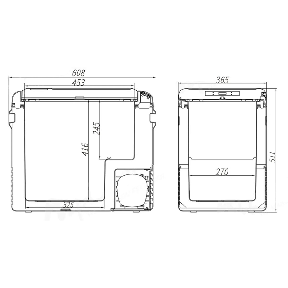 Холодильник автомобільний Brevia 50л 22530 (22530) дивитися фото №4