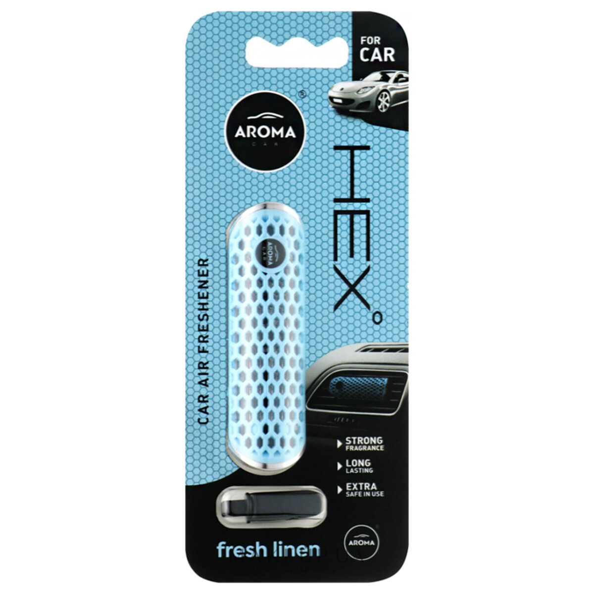 Ароматизатор на дефлектор Aroma Car Hex Fresh Linen рідкий10г (10447) дивитися фото №1