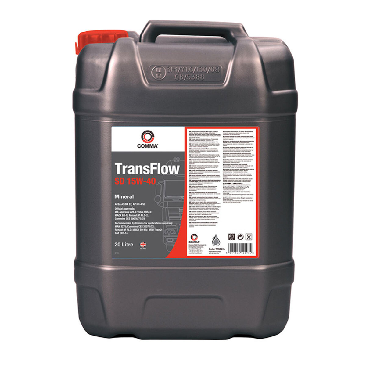 Моторне масло TRANSFLOW SD 15W-40 20л (TFSD20L) дивитися фото №1