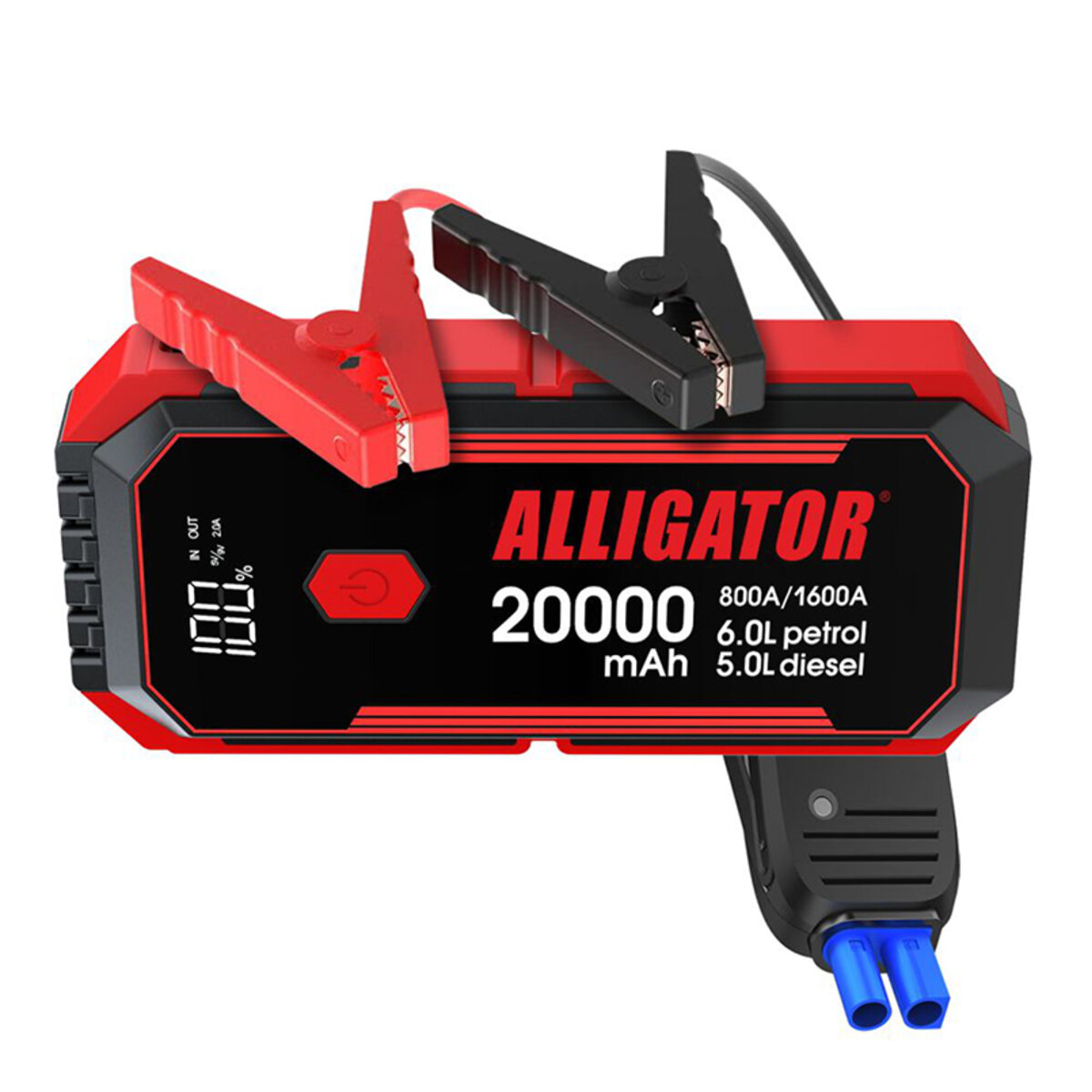 Бустер (пусковий пристрій) Alligator Jump Starter 800A/1600A 20000mAh зі Smart-клемами (JS843) дивитися фото №1