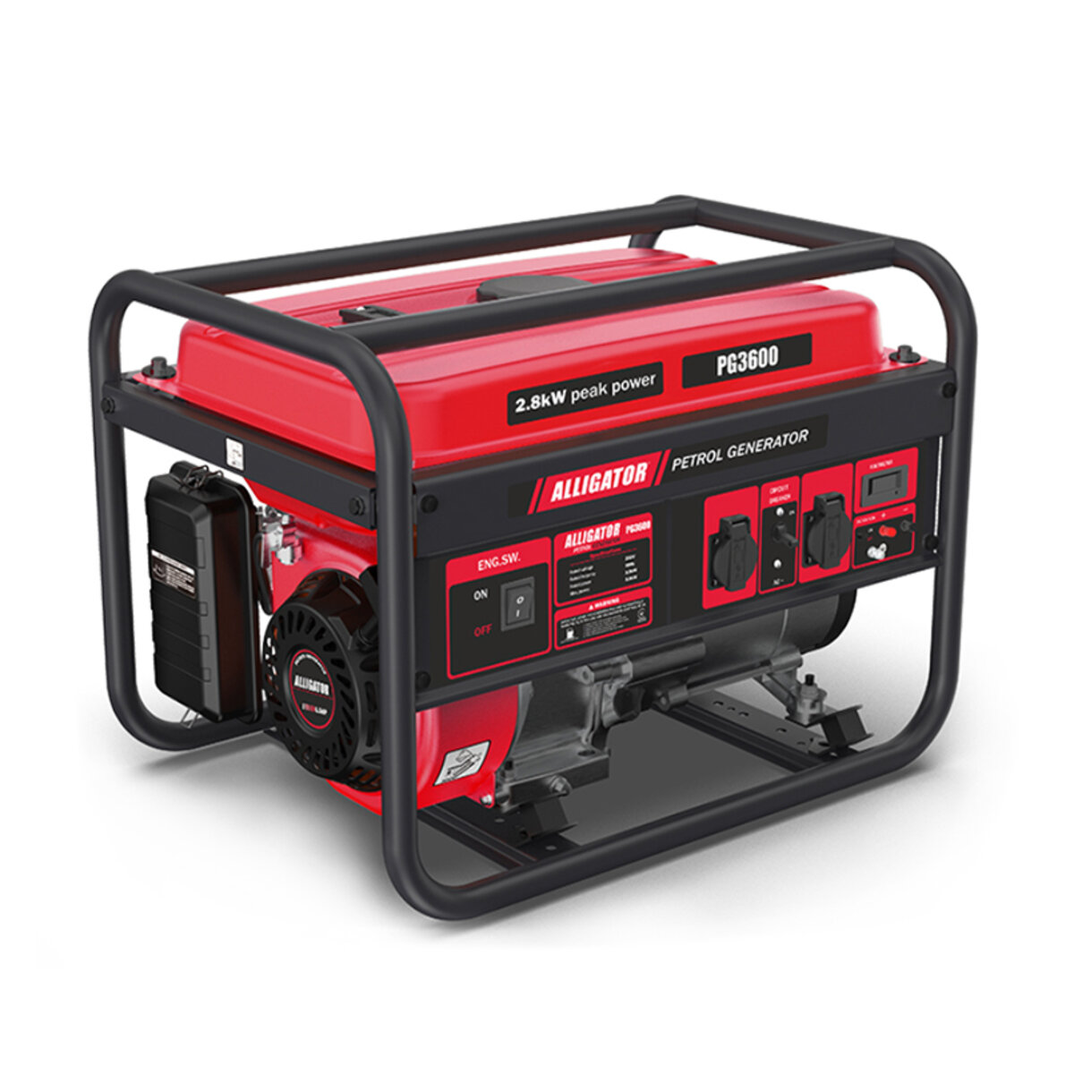 Генератор Alligator бензиновий 2,8кВт (ном 2,5кВт) (PG3600) дивитися фото №1