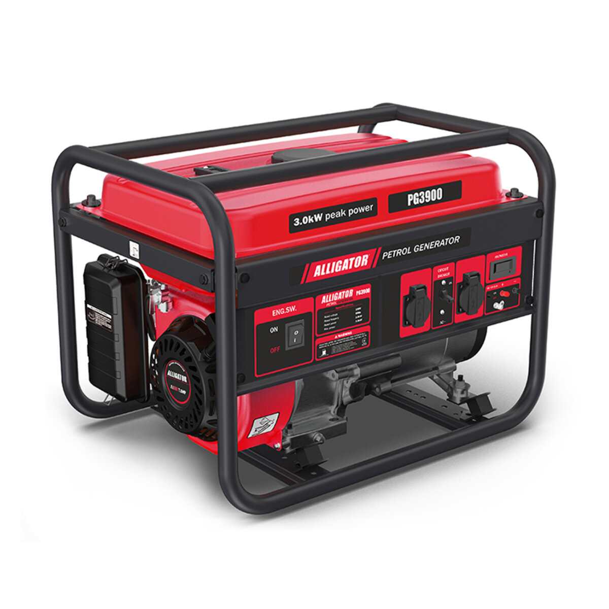 Генератор Alligator бензиновий 3,0кВт (ном 2,8кВт) (PG3900) дивитися фото №1