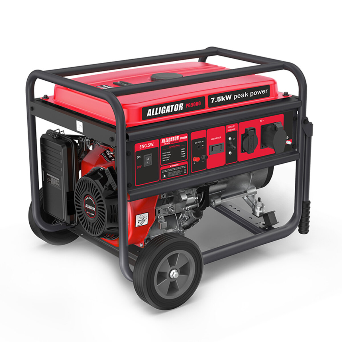 Генератор Alligator бензиновий 7,5кВт (ном 7,0кВт) (PG9000) дивитися фото №1