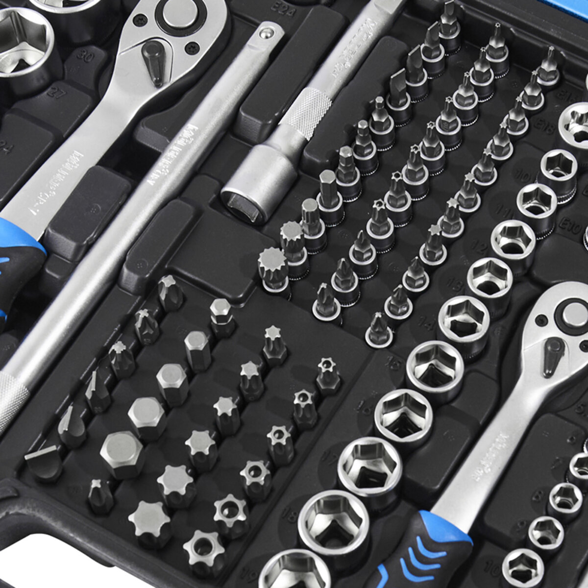 Професійний набір інструментів в кейсі MÖLDER 1/2, 1/4, 3/8 72Т, CR-V, 176од. (MT60176) дивитися фото №4