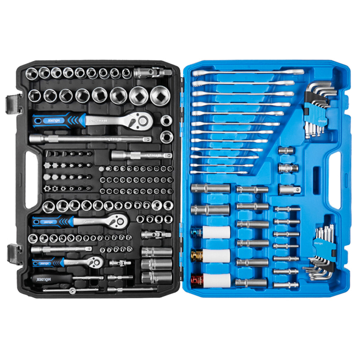 Професійний набір інструментів в кейсі MÖLDER 1/2, 1/4, 3/8 72Т, CR-V, 176од. (MT60176) дивитися фото №5