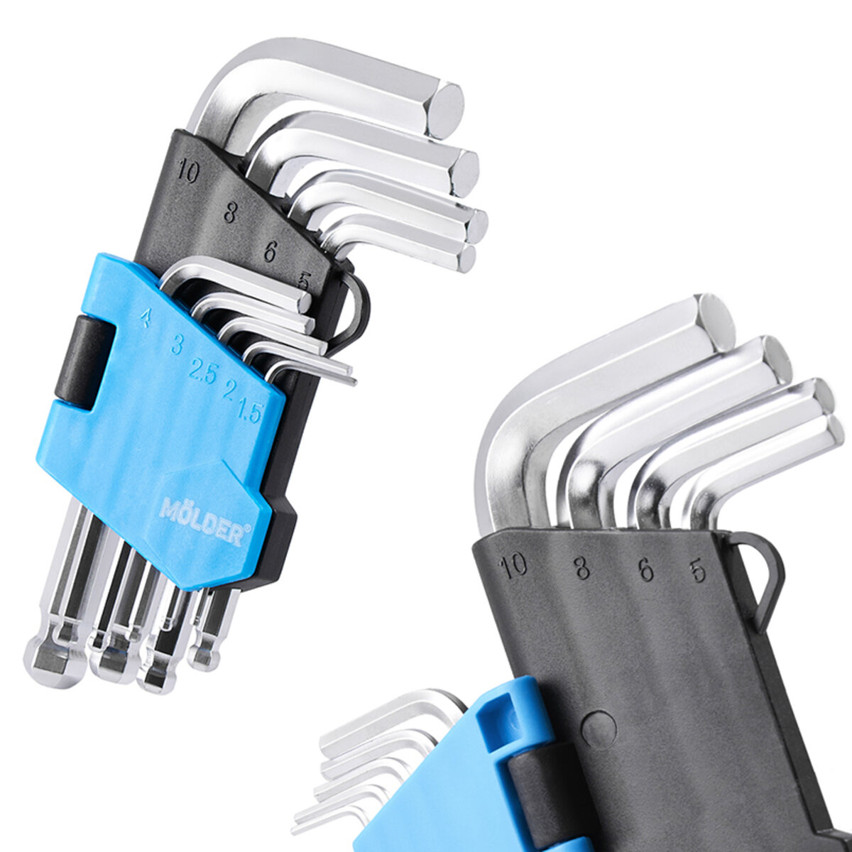 Професійний набір інструментів в кейсі MÖLDER 1/2, 1/4, 3/8 72Т, CR-V, 176од. (MT60176) дивитися фото №8