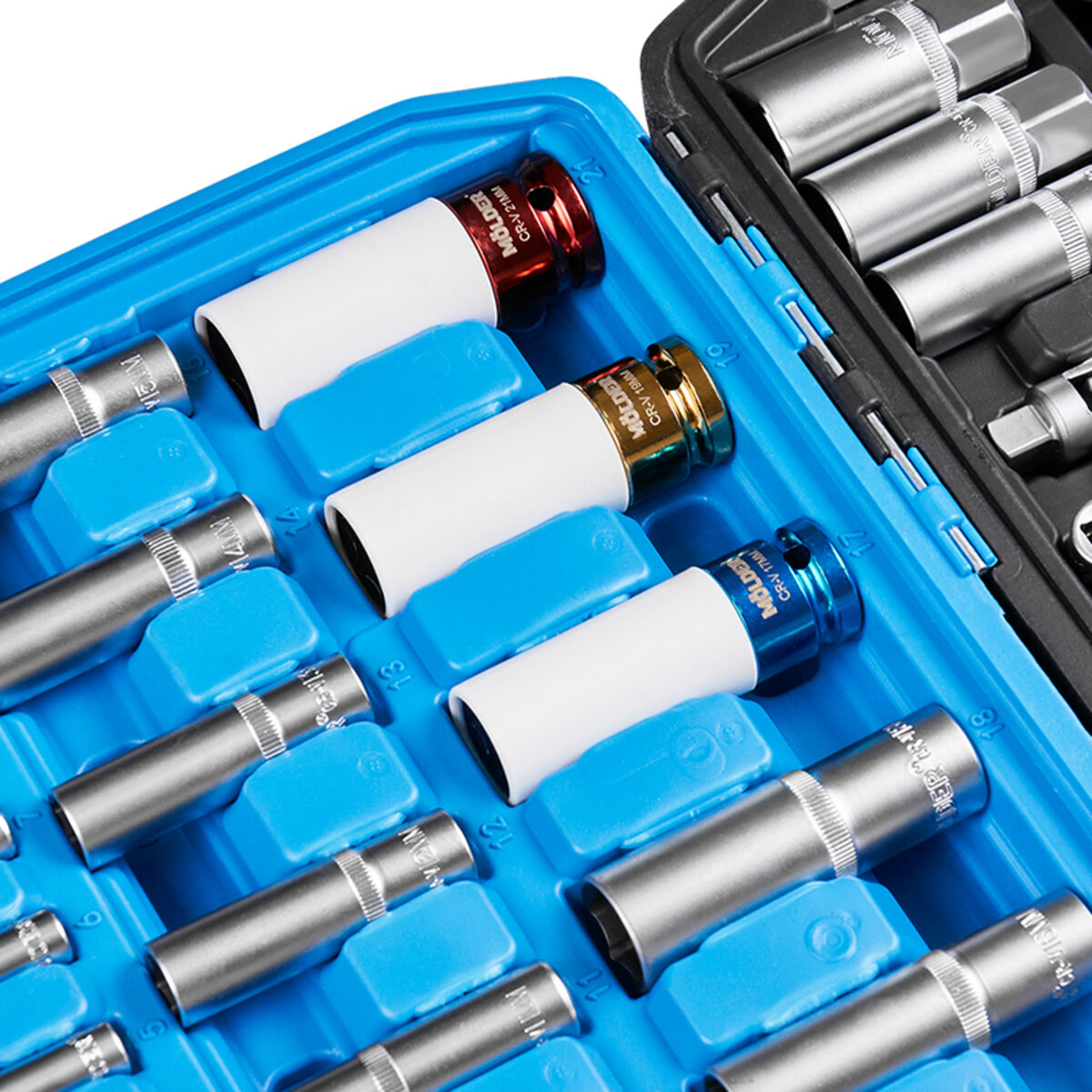 Професійний набір інструментів в кейсі MÖLDER 1/2, 1/4, 3/8 72Т, CR-V, 176од. (MT60176) дивитися фото №2