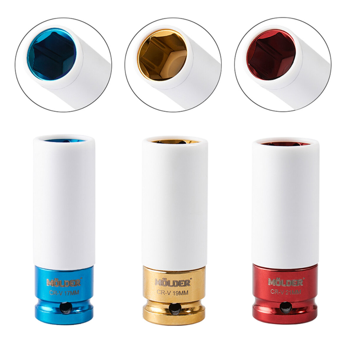 Професійний набір інструментів в кейсі MÖLDER 1/2, 1/4, 3/8 72Т, CR-V, 176од. (MT60176) дивитися фото №7