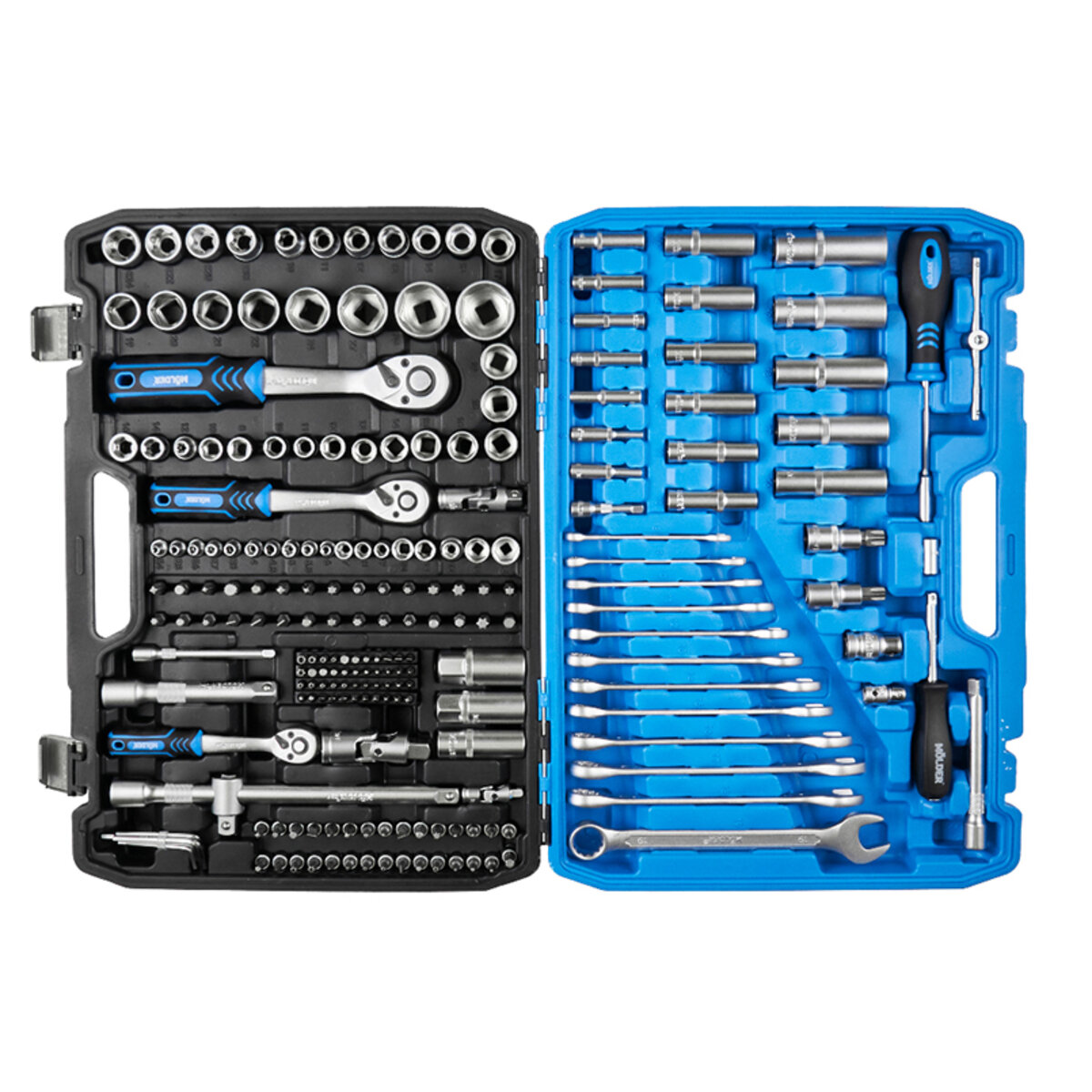 Професійний набір інструментів в кейсі MÖLDER 1/2, 1/4, 3/8 72Т, CR-V, 219од. (MT60219) дивитися фото №2
