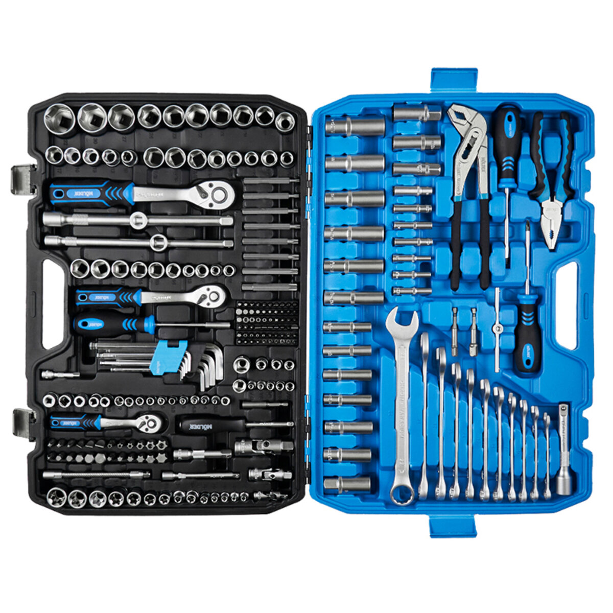 Професійний набір інструментів в кейсі MÖLDER 1/2, 1/4, 3/8 72Т, CR-V, 233од. (MT60233) дивитися фото №6