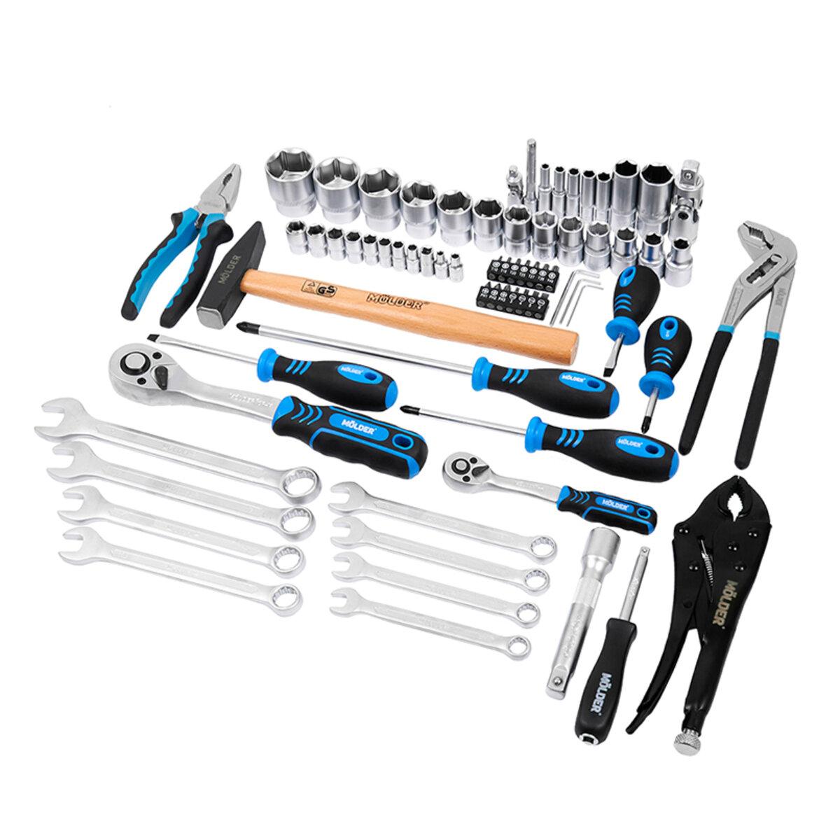Професійний набір інструментів в кейсі MÖLDER 1/2, 1/4 72 T, CR-V, 72од. MT61072 (MT61072) дивитися фото №8