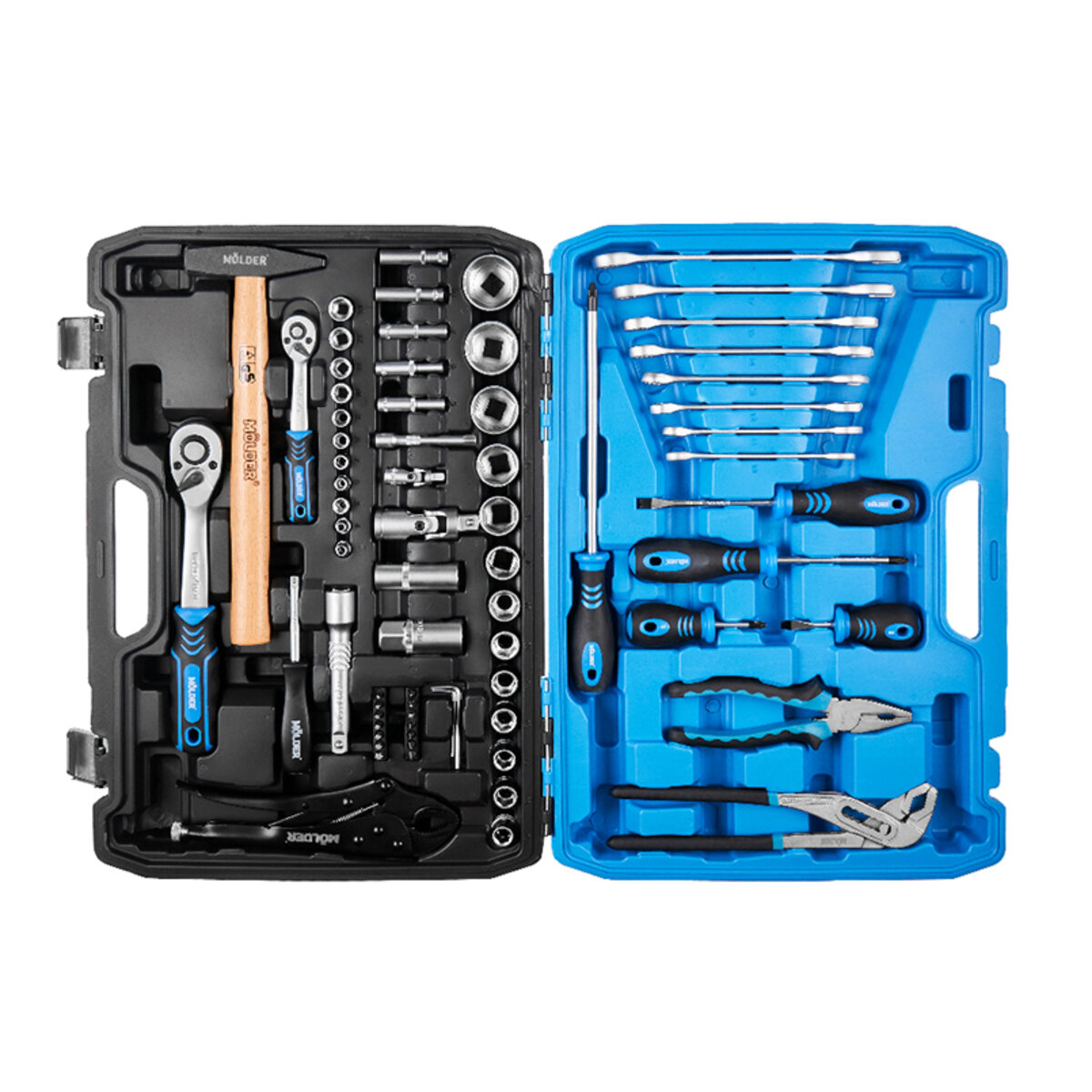 Професійний набір інструментів в кейсі MÖLDER 1/2, 1/4 72 T, CR-V, 72од. MT61072 (MT61072) дивитися фото №3