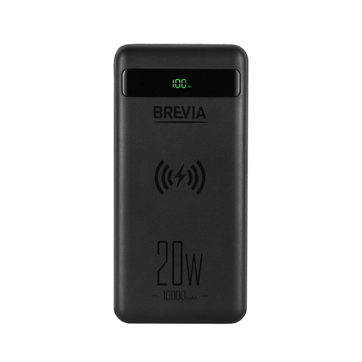 Універсальна мобільна батарея Brevia 10000mAh 20W Wireless Qi10W Li-Pol, LCD (45118) дивитися зображення №2