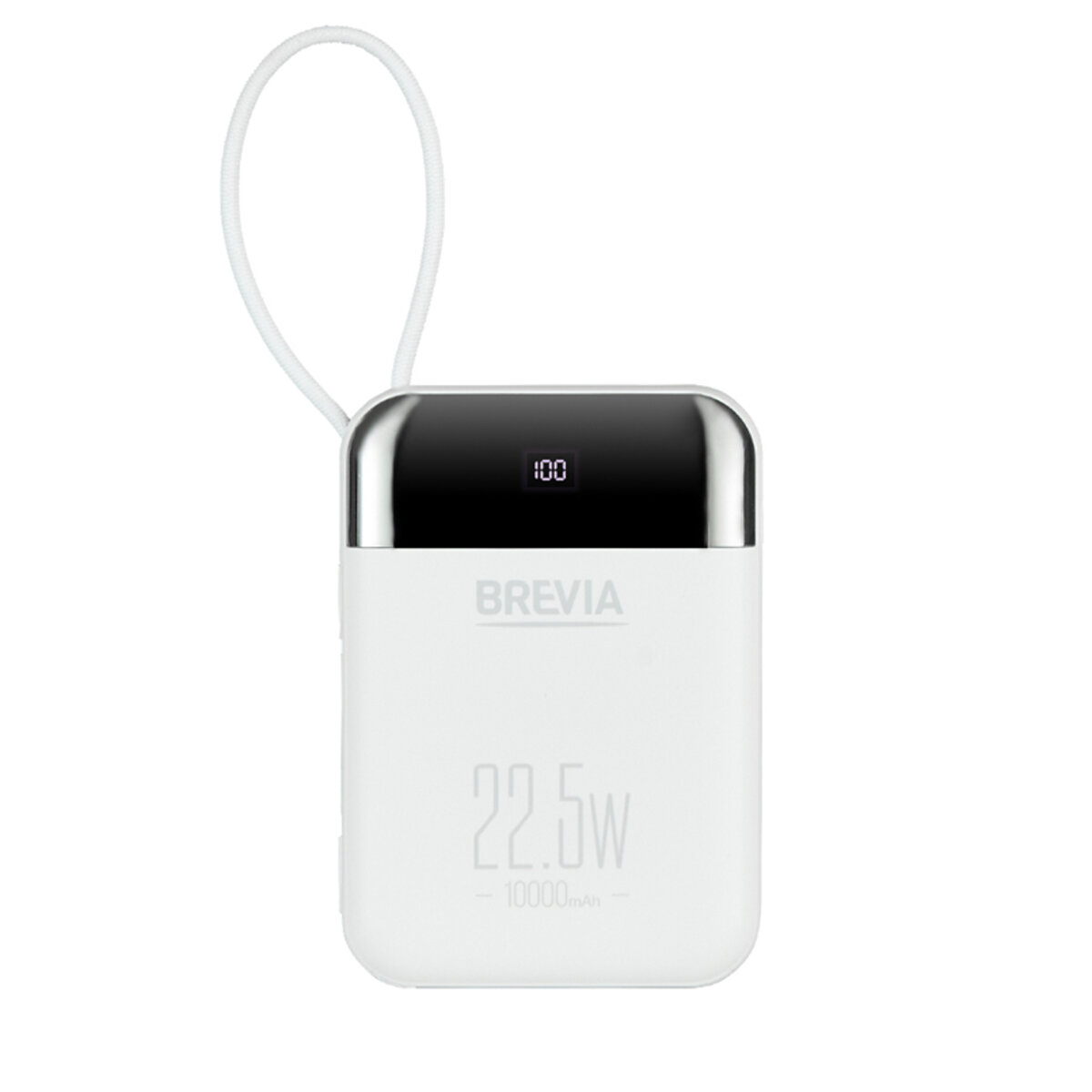 Повербанк (Power Bank) Brevia 10000mAh 22.5W Type-C+Lightning Cable, Li-Pol, LCD (45122) дивитися фото №2