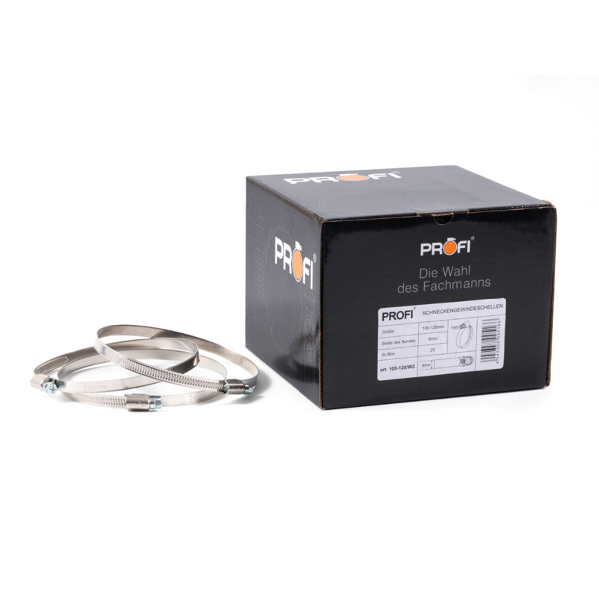 Хомути Profi 100-120/W2, 9мм, 25шт (100-120/W2) дивитися фото №1