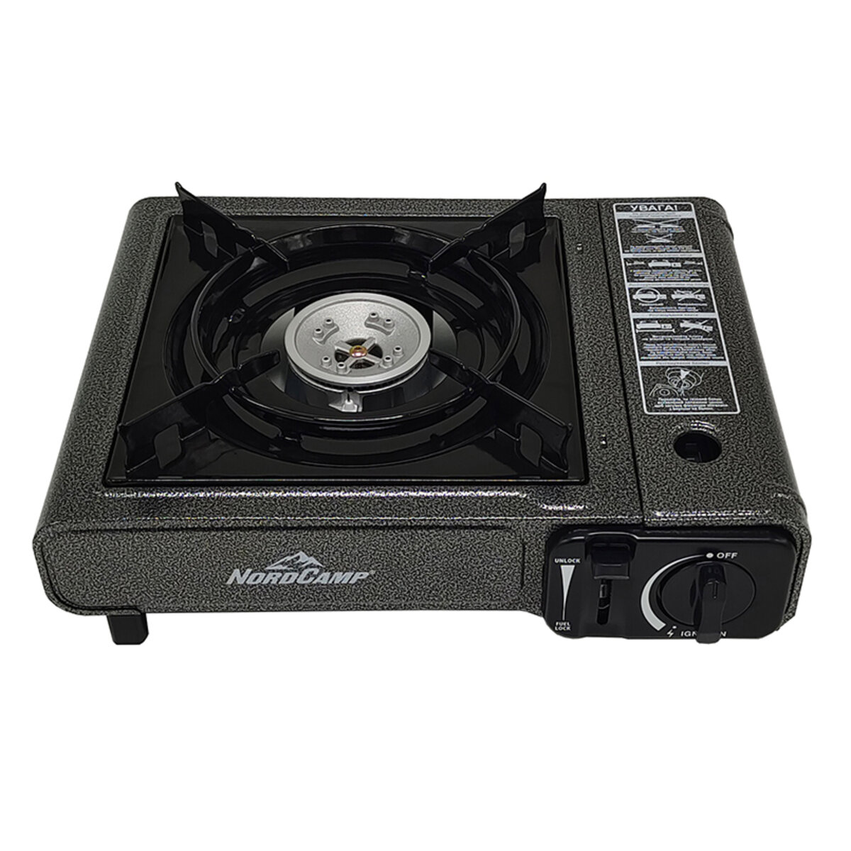 Портативна газова плита Nord Camp 2,3кВт з пєзопідпалом та перехідником для побутового балону Dual fuel (NC10110) дивитися фото №4