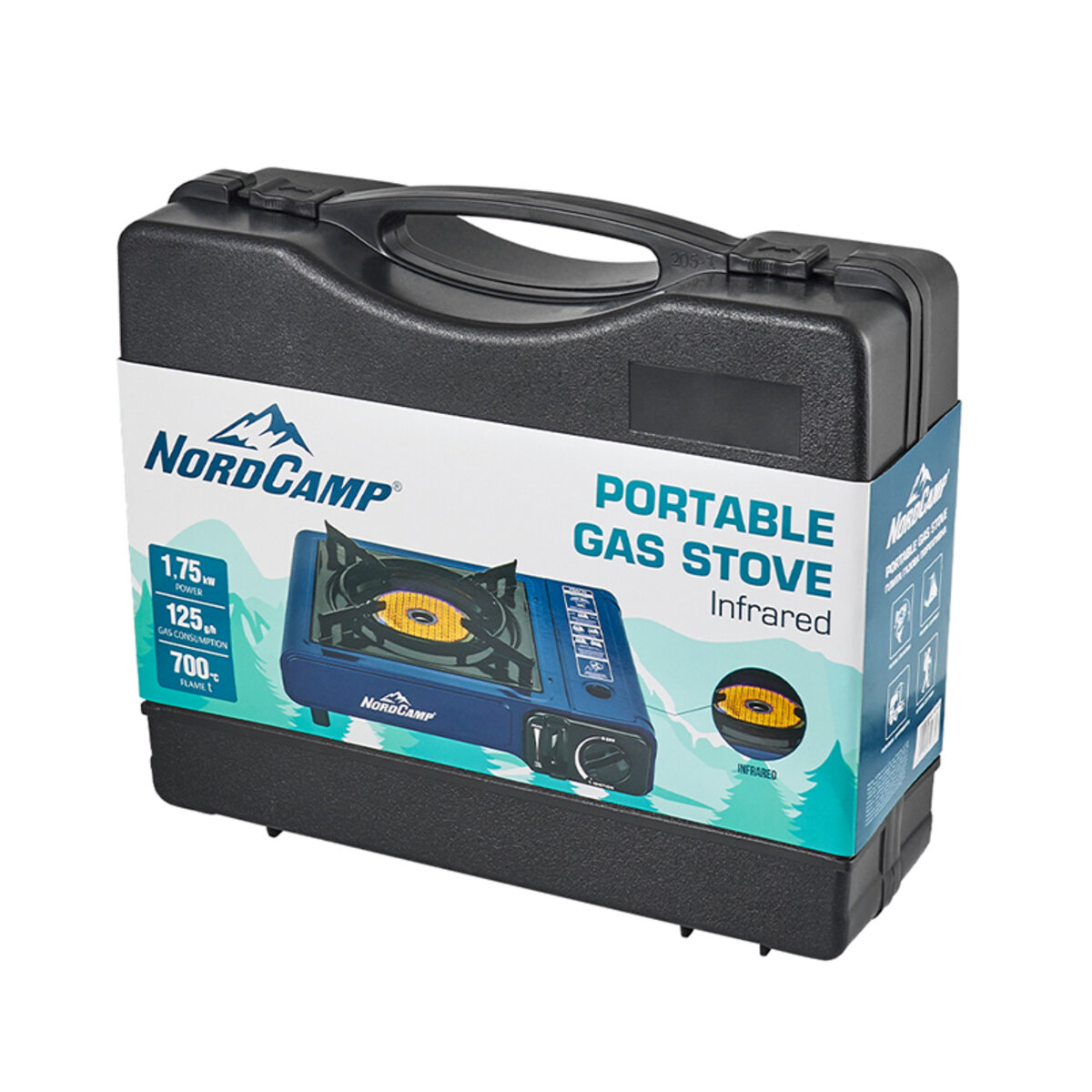 Портативна газова плита Nord Camp 1,75кВт з пєзопідпалом Infrared (NC10120) дивитися фото №6