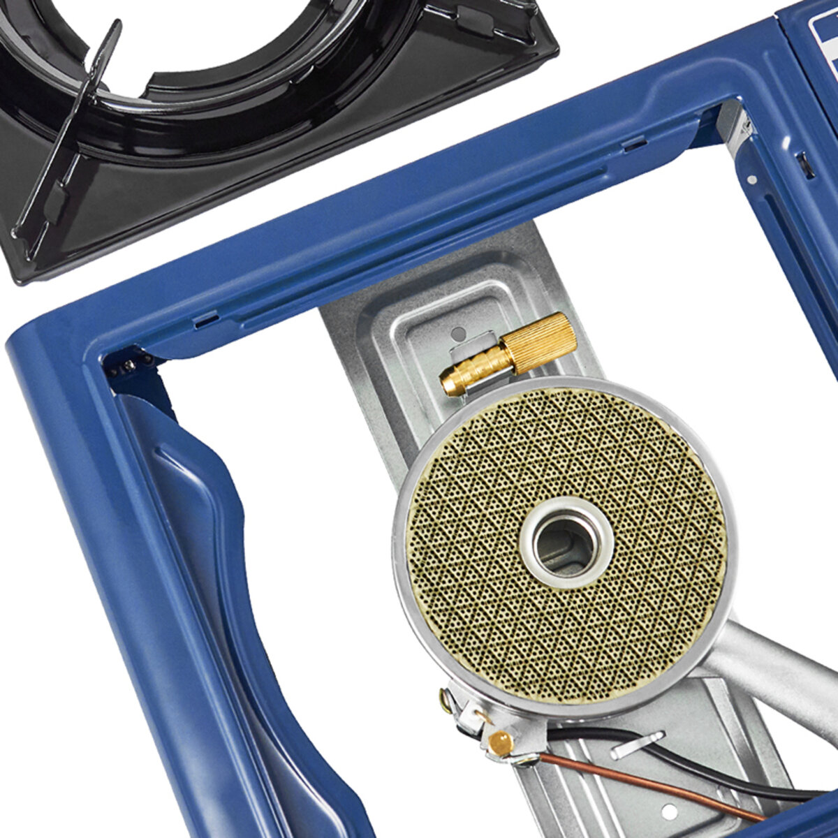 Портативна газова плита Nord Camp 1,75кВт з пєзопідпалом та перехідником для побутового балону Infrared, Dual fuel (NC10130) дивитися фото №4