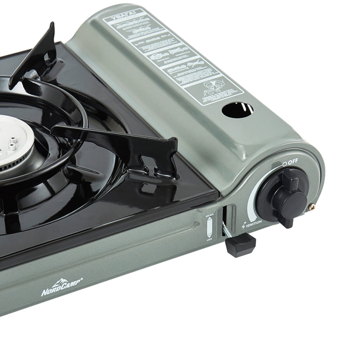 Портативна газова плита Nord Camp 2,75кВт з пєзопідпалом Slim (NC10210) дивитися фото №4