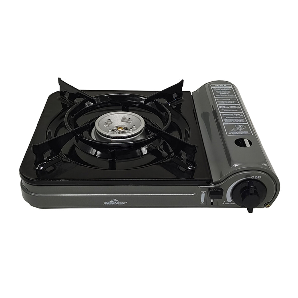 Портативна газова плита Nord Camp 2,75кВт з пєзопідпалом Slim (NC10210) дивитися фото №1