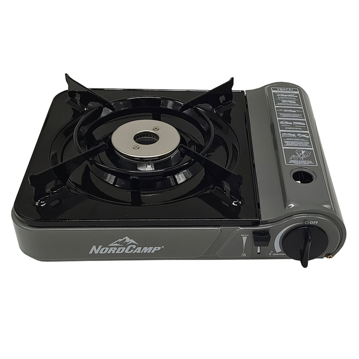Портативна газова плита Nord Camp 3,1кВт з пєзопідпалом Double flame (NC10300) дивитися фото №1