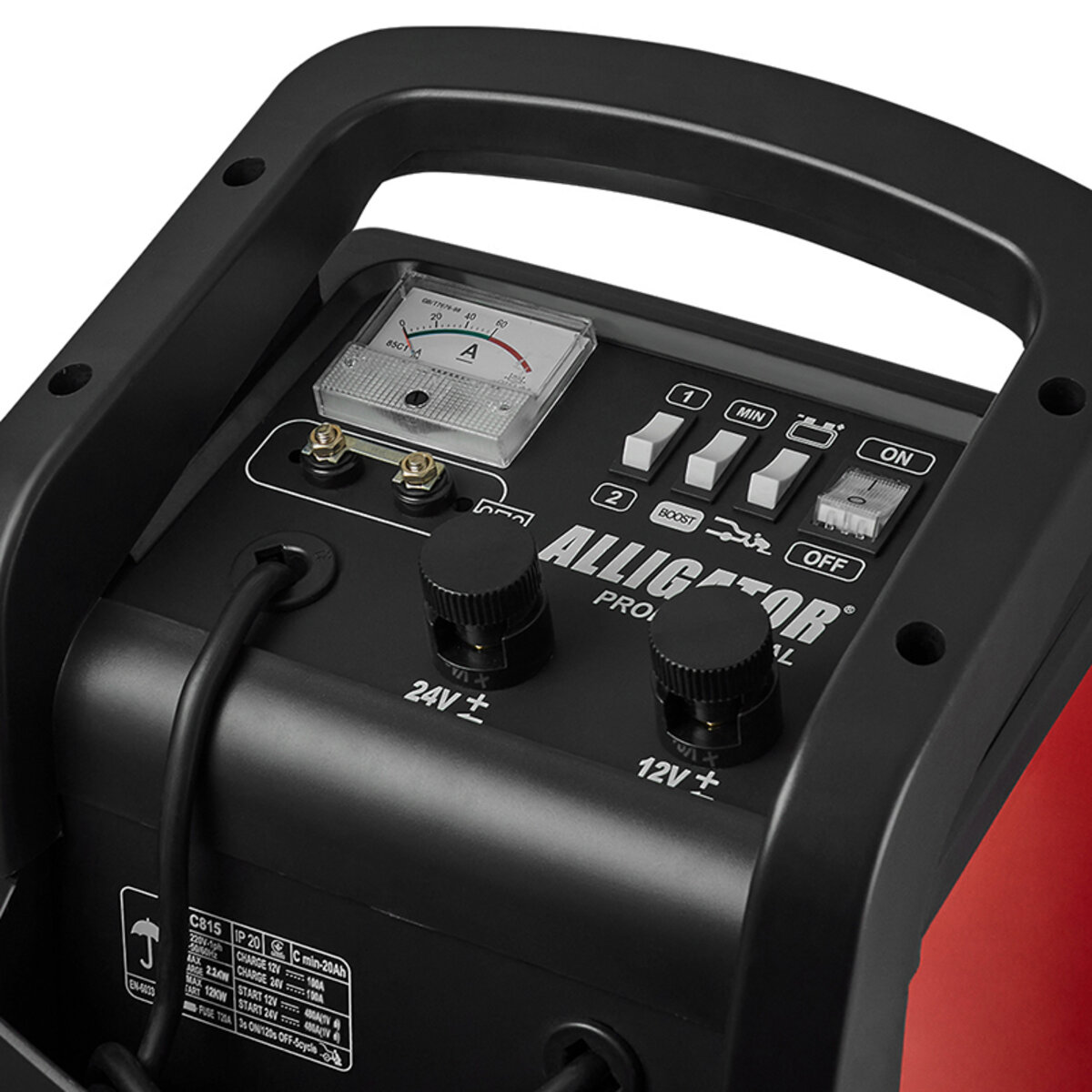 Пуско-зарядний пристрій АКБ Alligator професійний 480А/100А, 12/24V (AC815) дивитися фото №4
