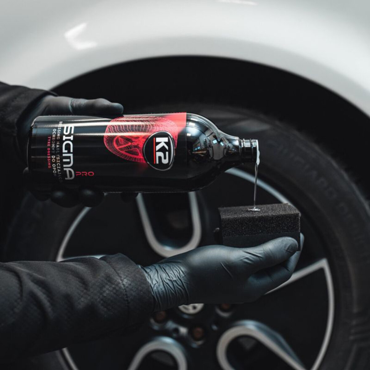 Засіб для полірування та догляду за шинами K2 Sigma Pro, 1л (D1101) дивитися фото №4