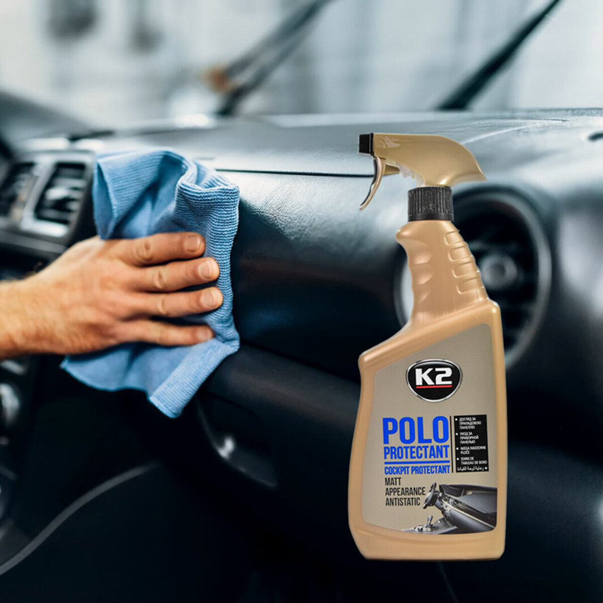 Поліроль для панелі приладів K2 Polo Protectant (з розпилювачем), 750мл (K417M) дивитися фото №2