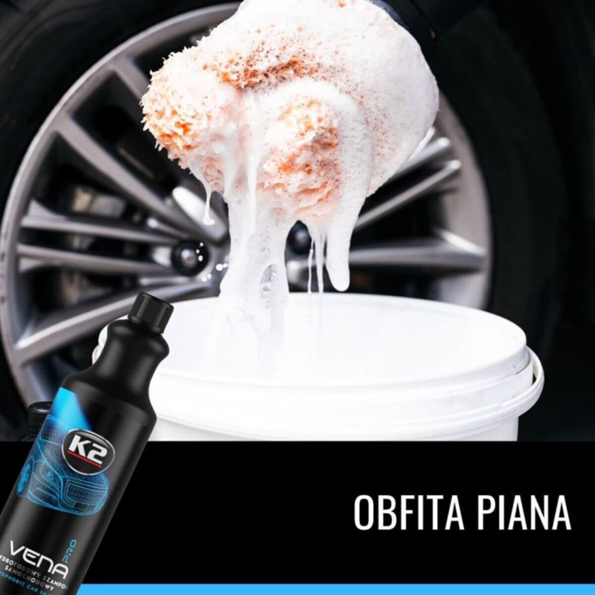 Автошампунь гідрофобний K2 Vena Pro, 1л (D0201) дивитися фото №4