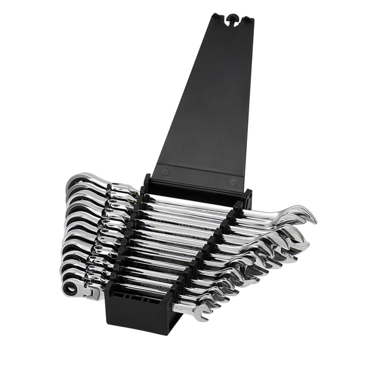 Набір ключів Winso PRO комбіновані з тріскачкою та карданом CR-V 12шт (7-8-9-10-12-13-14-15-16-17-18-19мм) (900312) дивитися фото №3