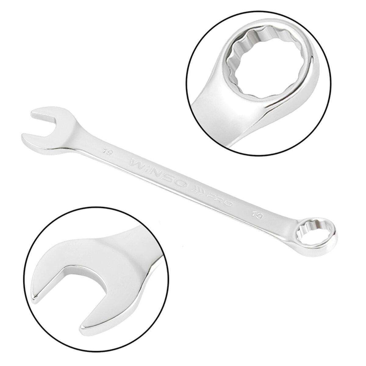 Набір ключів Winso PRO комбіновані CR-V 12шт 6-22мм (900112) дивитися фото №2