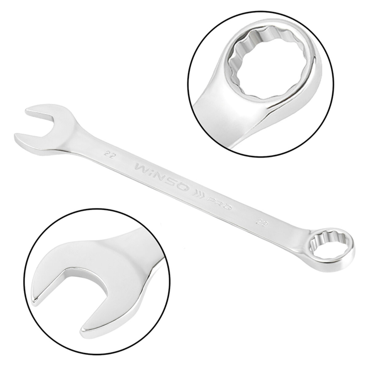 Набір ключів Winso PRO комбіновані CR-V 15шт 6-22мм (900115) дивитися фото №2