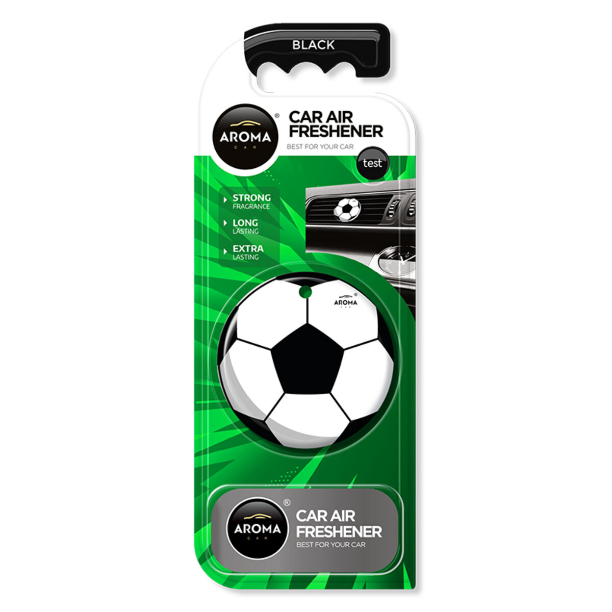Автомобільний Ароматизатор Aroma Car Sport - Football Black сухий (11466) | Аромат: Інший дивитися фото №1