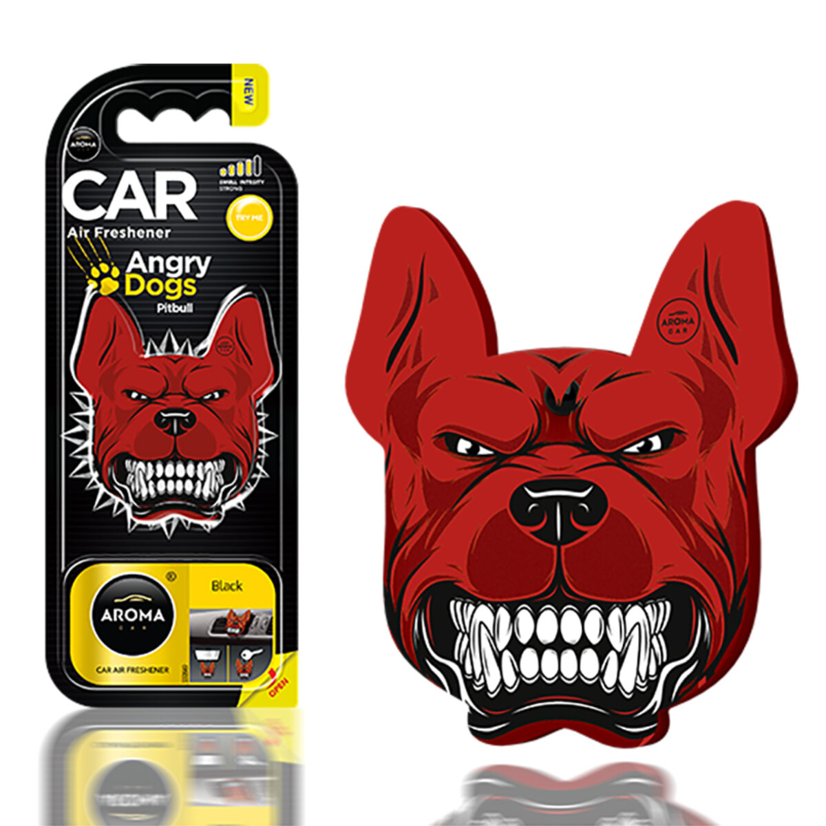 Автомобільний Ароматизатор Aroma Car Angry Dogs - Black сухий (83185) | Аромат: Інший дивитися фото №1