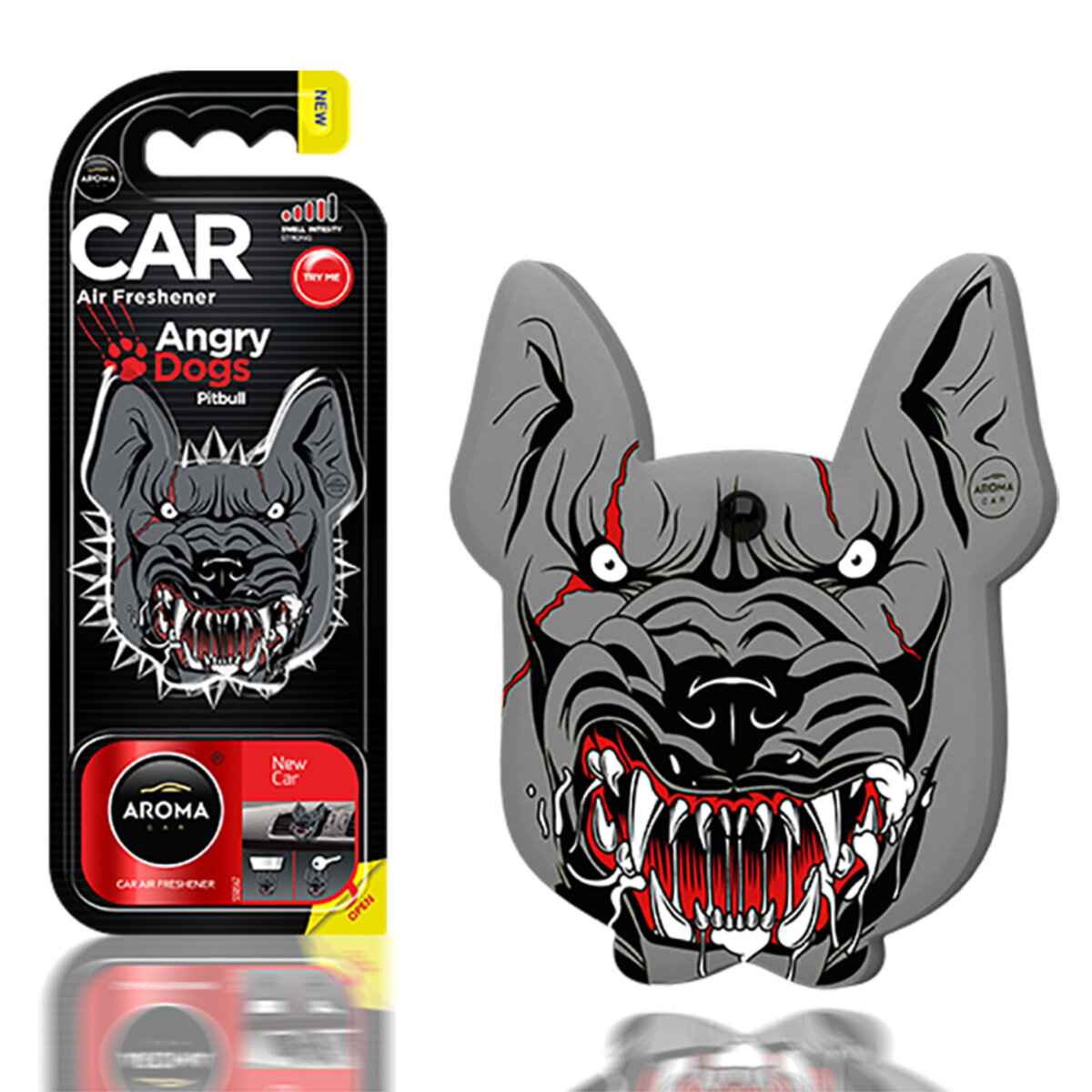 Автомобільний Ароматизатор Aroma Car Angry Dogs - New Car сухий (83184) | Аромат: Нова машина дивитися фото №1